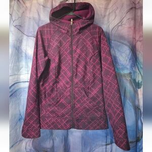 Columbia Sweet Slope Soft Shell Hooded Pink Purple Magenta Wine Ski Jacket L